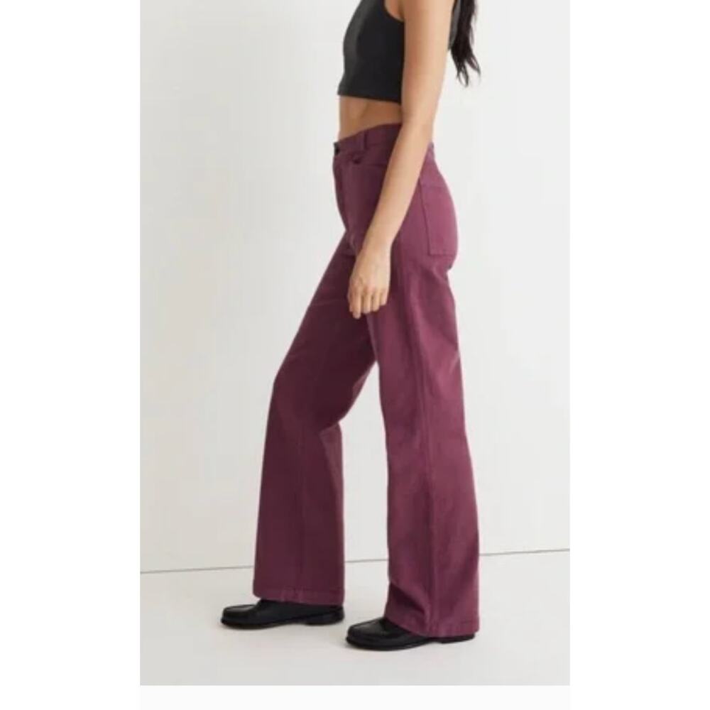 NWT Madewell The Emmett 2.0 Wide-Leg Pants: Garment-Dyed Edition 23P